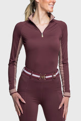 Long Sleeve Cabernet "Dressage" 1/4 Zip