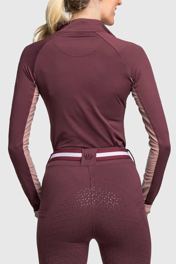 Long Sleeve Cabernet "Dressage" 1/4 Zip-Kastel Denmark US