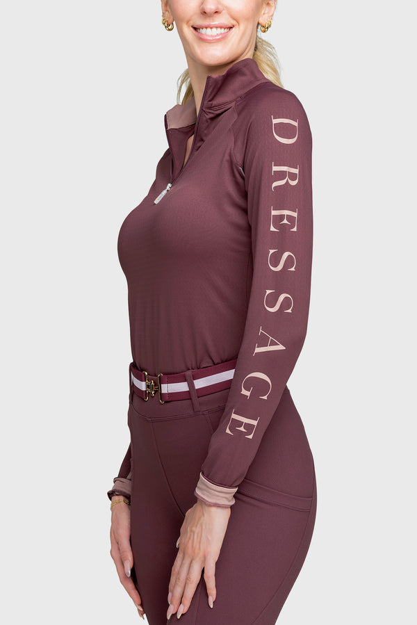 Long Sleeve Cabernet "Dressage" 1/4 Zip