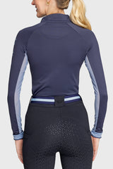 Navy "Dressage" Long Sleeve Sun Shirt - [Kastel]