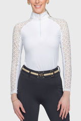 White Lace Long Sleeve Raglan - [Kastel]