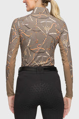 Long Sleeve Taupe Belts 1/4 Zip - [Kastel]