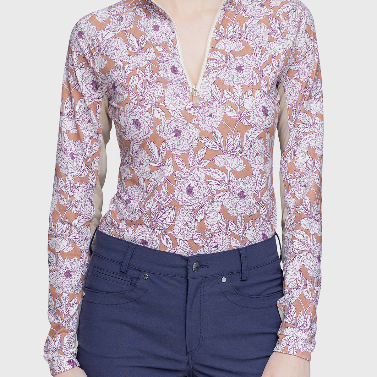 Tuscan Wild Rose Long Sleeve 1/4 Zip Shirt – Kastel Denmark US