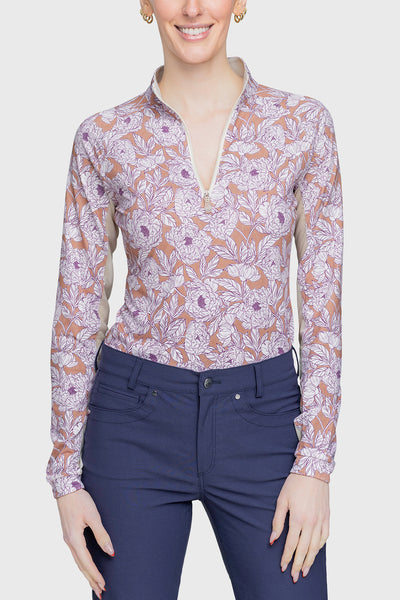 Tuscan Wild Rose Long Sleeve 1/4 Zip Shirt – Kastel Denmark US