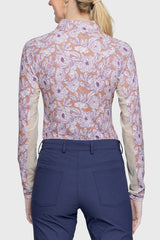 Tuscan Wild Rose Long Sleeve 1/4 Zip Shirt - [Kastel]