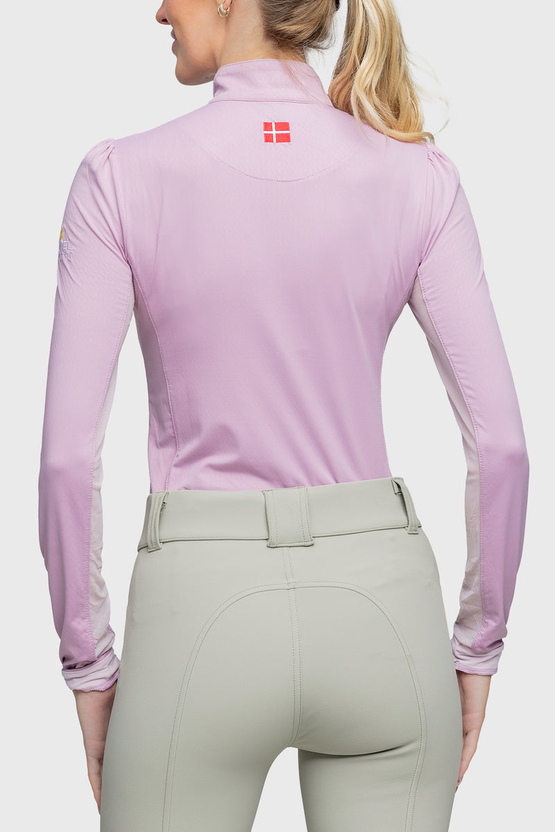 Slim Fit, Lilac Shirred Shoulder - Final Sale