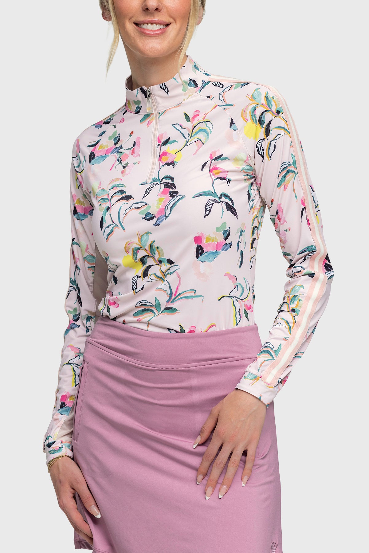Coral Garden Blooms Long Sleeve Sun Shirt - [Kastel]