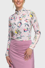 Coral Garden Blooms Long Sleeve Sun Shirt - [Kastel]