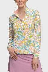 Festival Ikat Long Sleeve Sun Shirt - [Kastel]