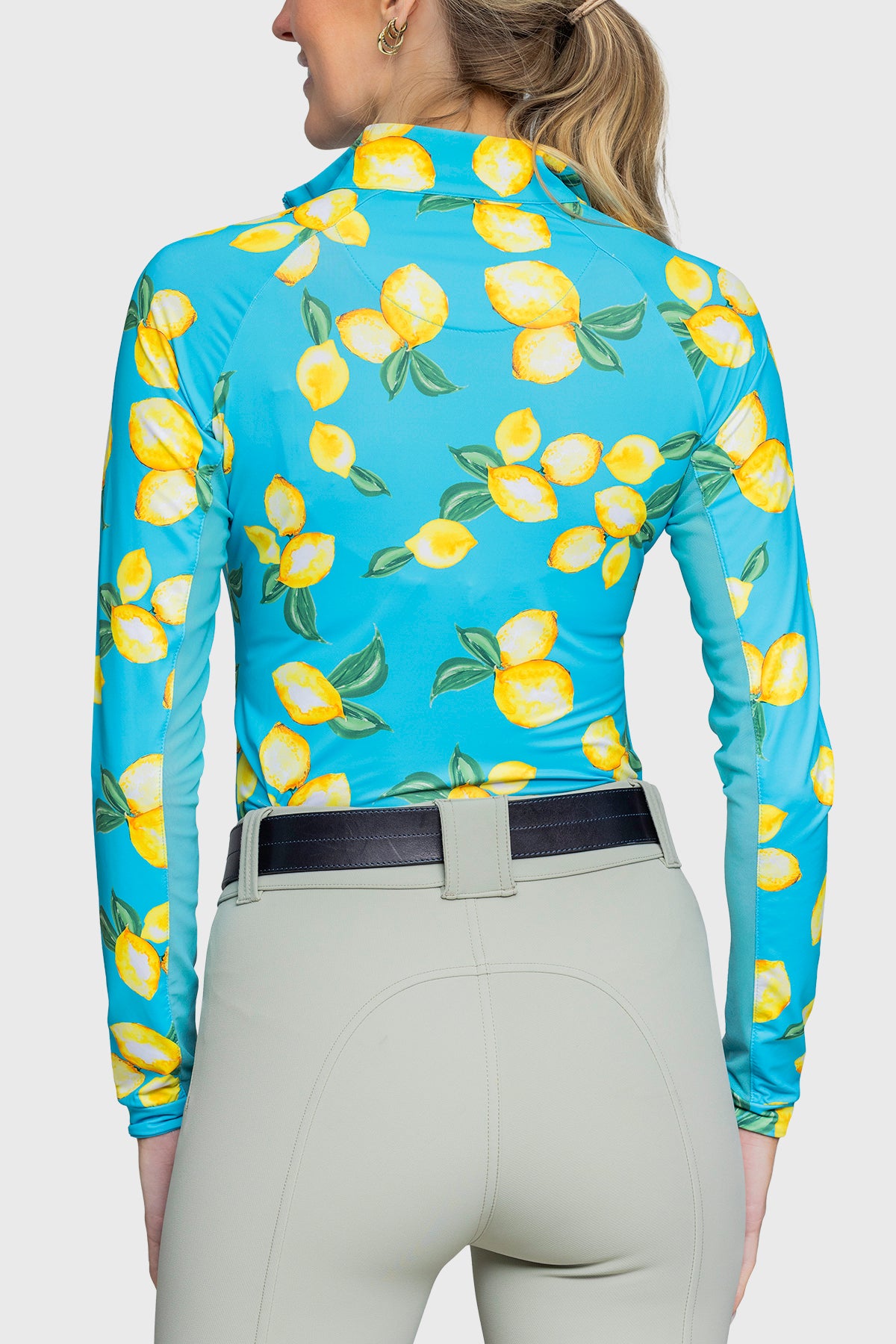Long Sleeve Azure Lemons 1/4 Zip - [Kastel]