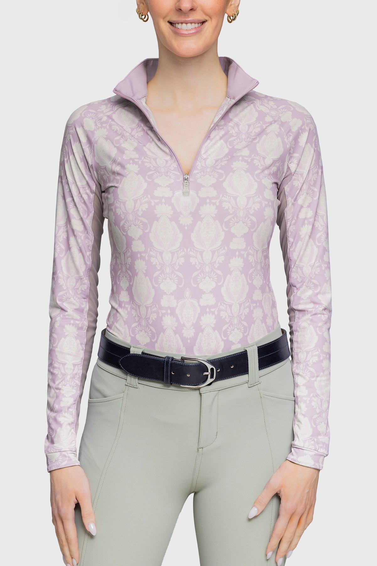 Wisteria Paris Hotel Long Sleeve 1/4 Zip Sun Shirt - [Kastel]