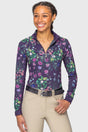 Violet Botanical Garden Long Sleeve 1/4 Zip Sun Shirt Kastel Denmark US