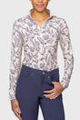 Periwinkle French Tulip Long Sleeve 1/4 Zip Sun Shirt Kastel Denmark US