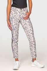 Periwinkle French Tulip 7/8" Tailored Active Pant W/ Striped Trim Kastel Denmark US
