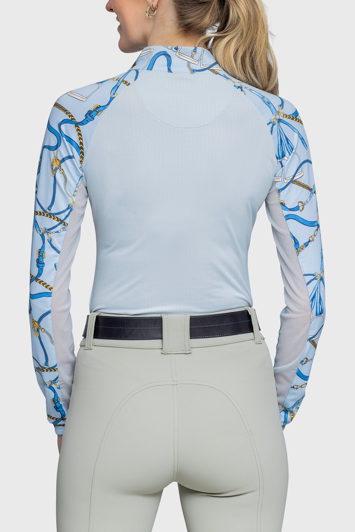 Long Sleeve Raglan Robin's Egg Belt 1/4 Zip - [Kastel]