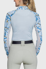 Long Sleeve Raglan Robin's Egg Belt 1/4 Zip - [Kastel]
