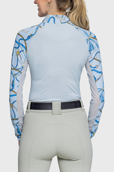 Long Sleeve Raglan Robin's Egg Belt 1/4 Zip - [Kastel]