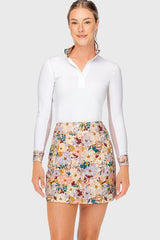 Champagne Blooming Peonies Long Sleeve Tailored Show Shirt