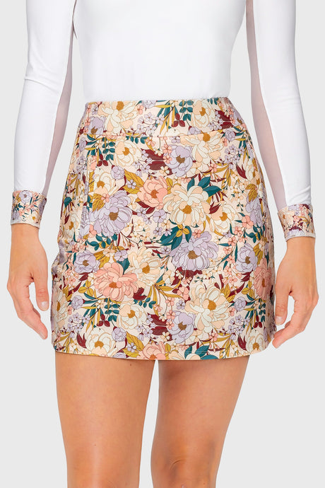 Champagne Blooming Peonies Athletic Skort Kastel Denmark