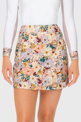 Champagne Blooming Peonies Athletic Skort
