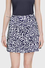 Black & White Climbing Vine Skort - [Kastel]