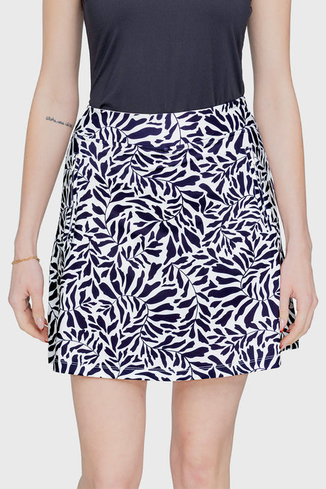 Black & White Climbing Vine Skort - [Kastel]