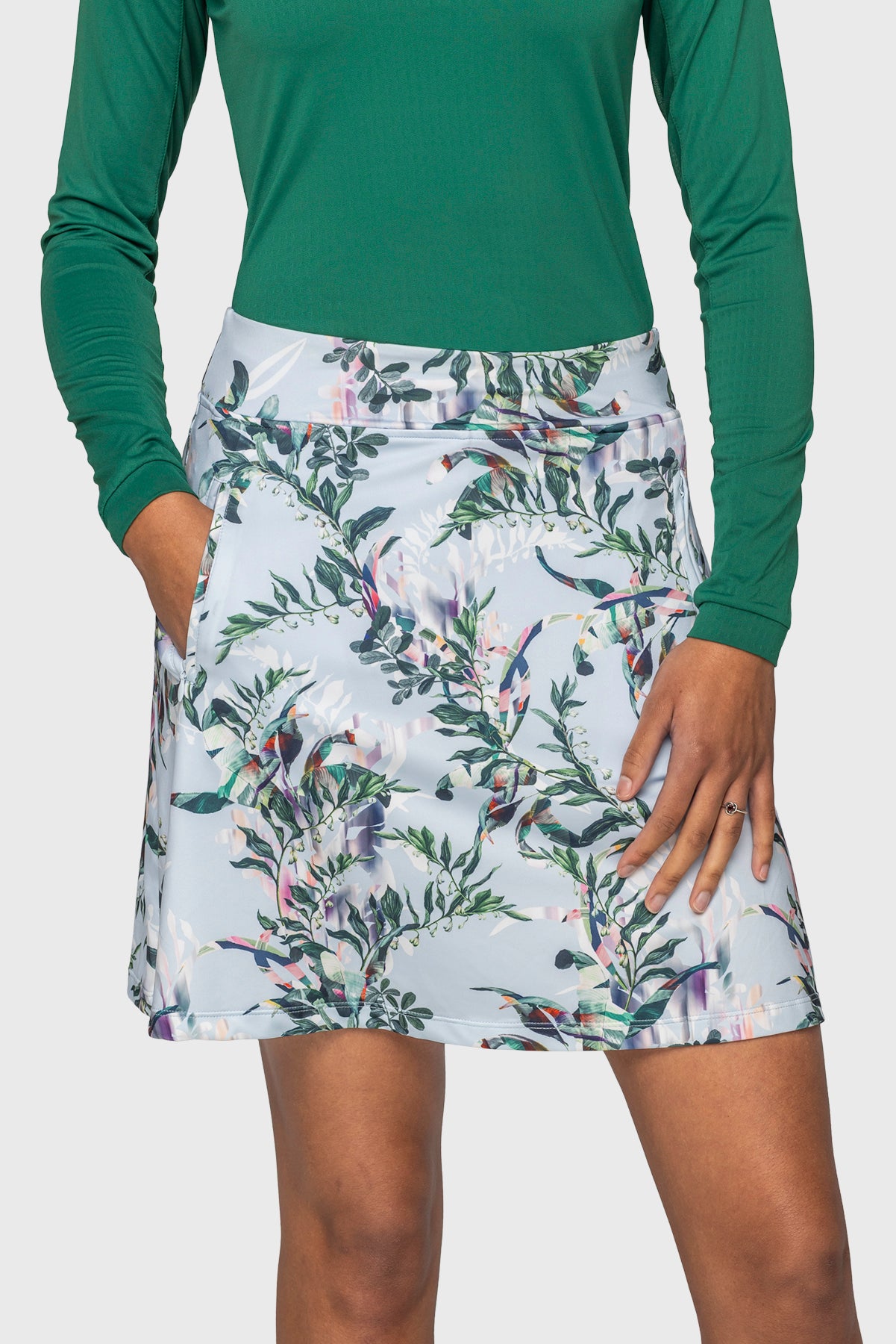 Powder Blue Botanical Athletic Skort Kastel Denmark