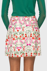 Red Scandinavian Berries Pleated Skort Kastel Denmark US