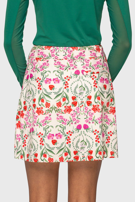 Red Scandinavian Berries Pleated Skort Kastel Denmark US