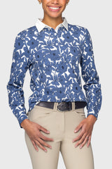 Pacific Blue Wild Rose Long Sleeve Rugby Sweatshirt Kastel Denmark