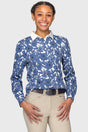 Pacific Blue Wild Rose Long Sleeve Rugby Sweatshirt Kastel Denmark