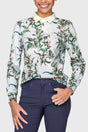 Powder Blue Botanical Long Sleeve Rugby Sweatshirt Kastel Denmark