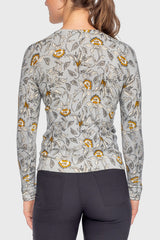 Long Sleeve Dove Vintage Jacobean Crewneck Sweater - [Kastel]