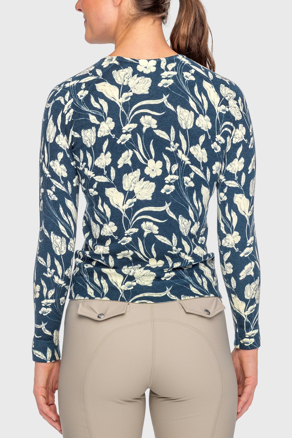 Sailor Blue French Tulip Crewneck Sweater - [Kastel]
