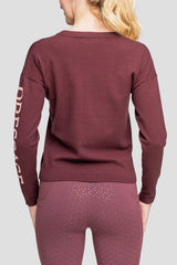 Cabernet & Rose Crewneck "Dressage" Sweater