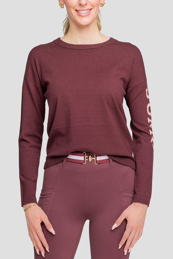 Cabernet & Rose Crewneck "Jump" Sweater - [Kastel]