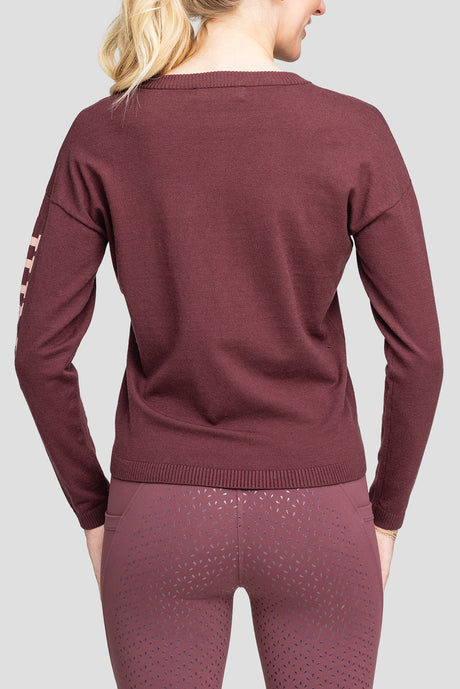 Cabernet & Rose Crewneck "Jump" Sweater - [Kastel]