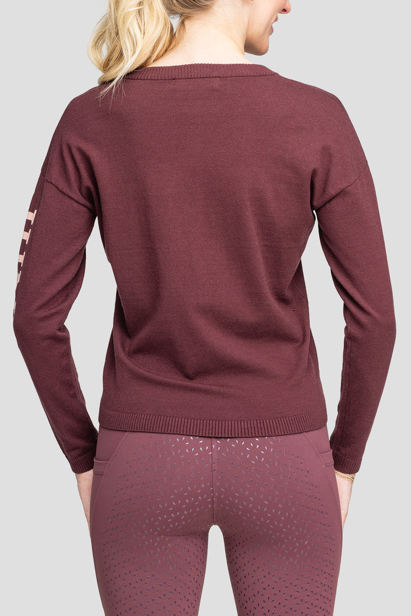 Cabernet & Rose Crewneck "Jump" Sweater