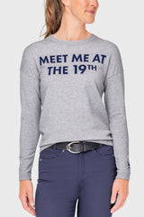 Heather Grey "Meet Me At The 19th" Crewneck Sweater Kastel Denmark