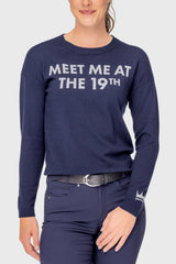 Navy "Meet Me At The 19th" Crewneck Sweater Kastel Denmark