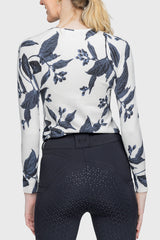 Indigo Lithograph Leaf Crewneck Sweater - [Kastel]