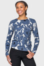 Pacific Blue Wild Rose Crewneck Sweater Kastel Denmark