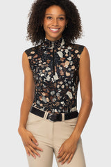 Neutral Modern Begonia 1/4 Zip Lace Shoulder Tank Top Kastel Denmark US