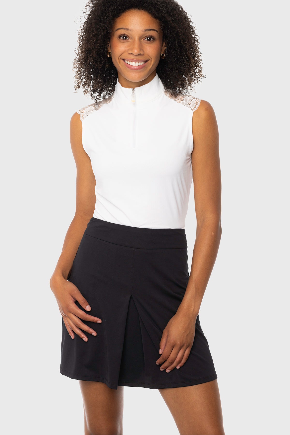 Black Pleated Athletic Skort Kastel Denmark