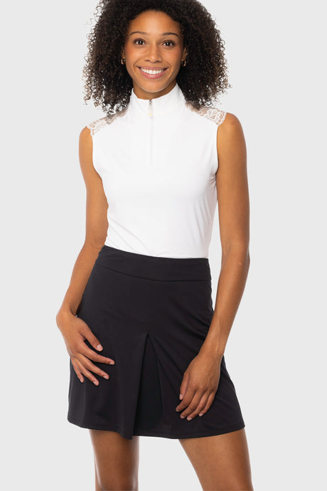 Black Pleated Athletic Skort Kastel Denmark