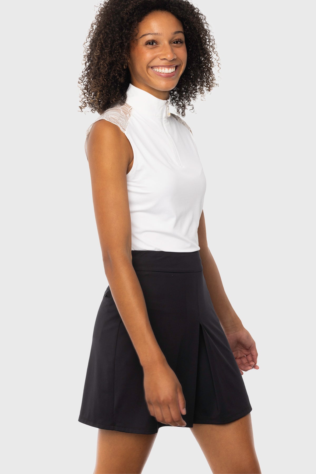 Black Pleated Athletic Skort Kastel Denmark