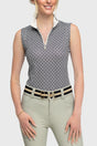 Black & White Geo Sleeveless Sun Shirt - [Kastel]