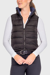 Navy and Black Reversible Puffer Vest