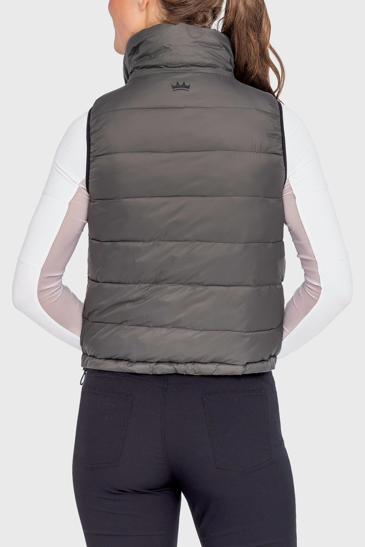 Camel & Slate Reversible Puffer Vest - [Kastel]