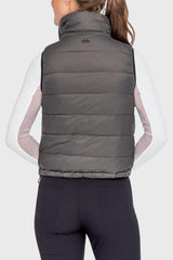 Camel & Slate Reversible Puffer Vest - [Kastel]